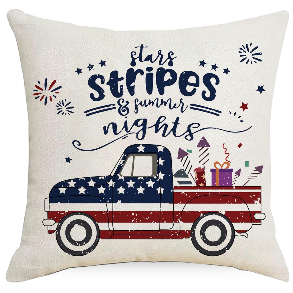 Льняная наволочка Красный и Синий Флаг Европейский и Американский Домашний Декор Гостиная Диван Наволочка
