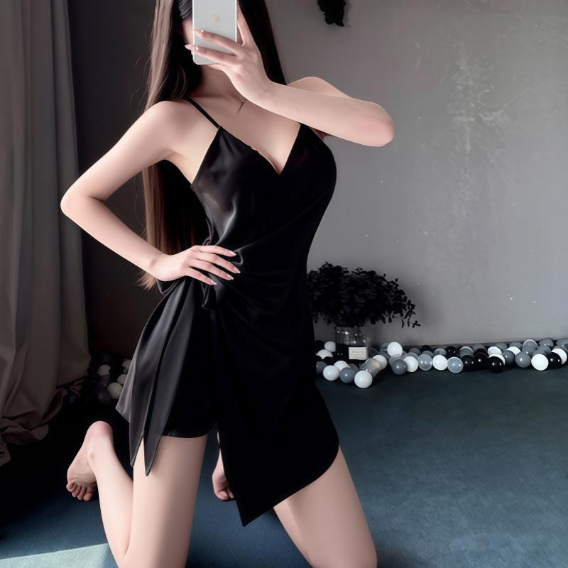 Meiyunjia erotic underwear temperament lace-up suspenders sexy V-neck slim-fitting straps slim dress