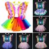 Lights Suit Angel Luminous Wings Flashing Butterfly Skirt LED Children Costume Props Girls Skirts
