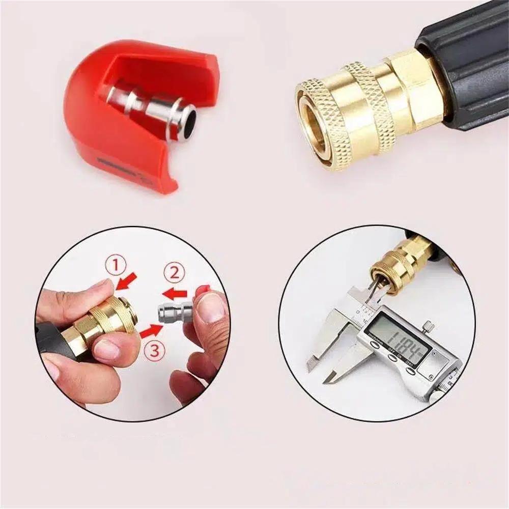 High Pressure Washer Spray Flat Fan Nozzle Tip 1/4" Quick Connect Plug 0 15 25 40 Degree Jet Sprayer Nozzle Car Washer Water Gun