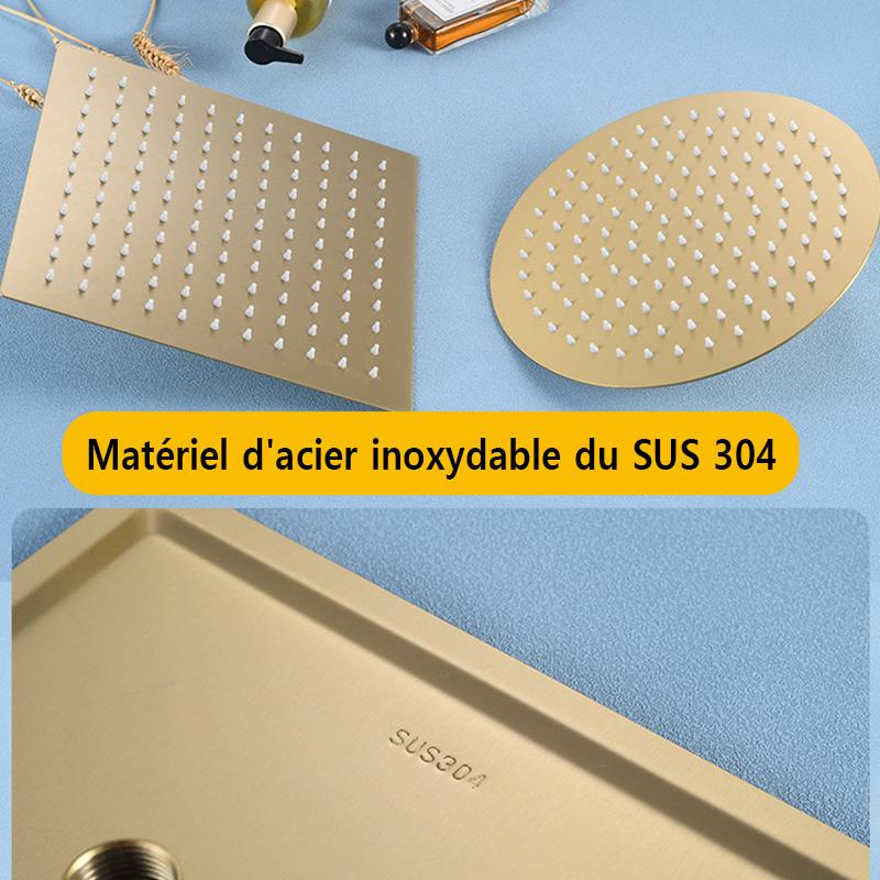 Спешите! Золотая дождевая душевая лейка 8"/10"/12" дюйма Квадратная Круглая из нержавеющей стали 304 Встраиваемая в потолок душевая лейка