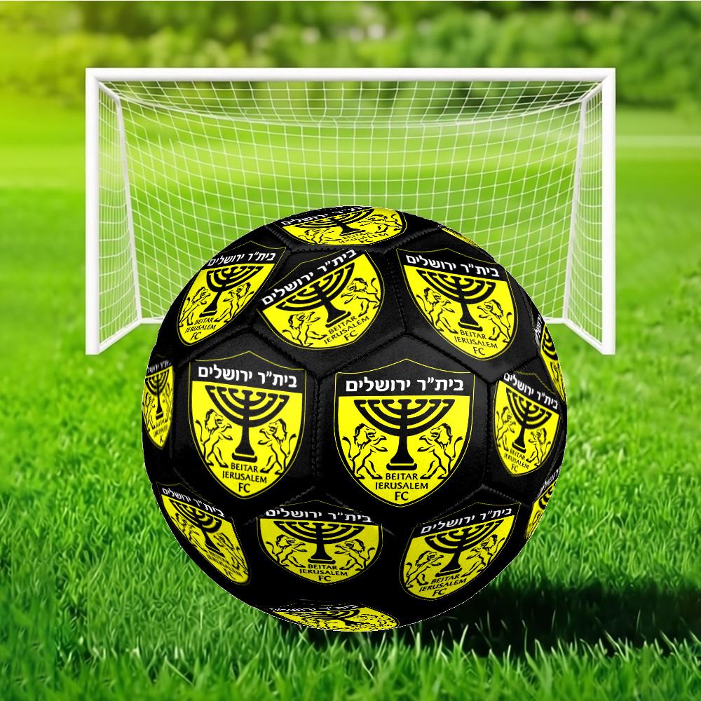 Beitar Football Club Printed Size 5 Soccer Ball - Durable, Machine-stitched, Soft and Comfortable, Suitable for Training and Matches Gift