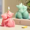 3D Embracing Kittens And Puppies Candle Mold DIY Parent Child Home Decoration Pet Gypsum Dropping Glue Animal Silicone Mold