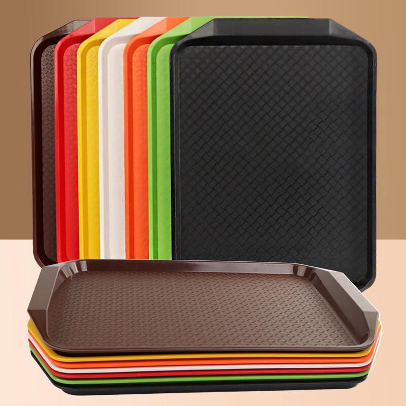 Commercial Non-slip Plastic Serving Tray with Handles