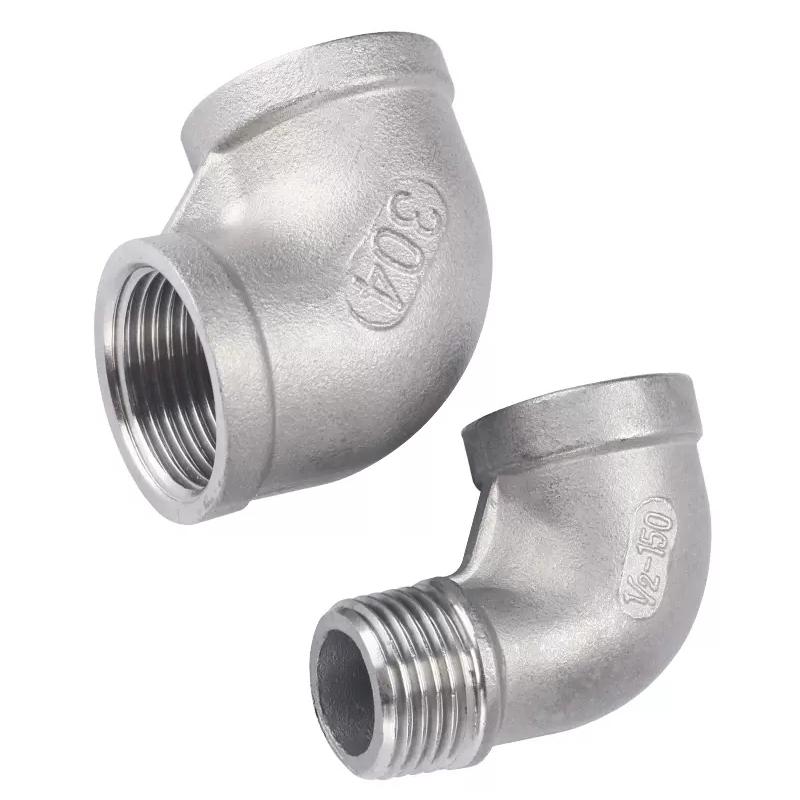 1/8" 1/4" 3/8" 1/2" 3/4" 1" Внутренняя x Наружная резьба Угольник 90 градусов Нержавеющая сталь SS 304 Соединители для труб