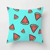 Luxury Home Decor Office Seat Cushion Cover Creative Cartoon Watermelon Banana Print Fashion Pillow Cover