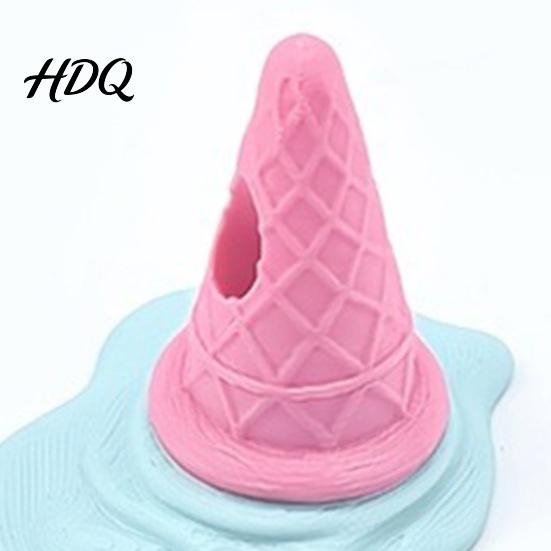 Оригинальный подарок для студентов 3D-печатный Держатель для ручек в виде тающего мороженого, рожок, современное настольное украшение-подставка, забавный настольный органайзер, декоративная фигурка