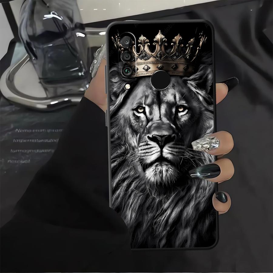 Case for Huawei P30 P20 Pro P20 P40 Lite P20 Lite 2018 P Smart 2019 Soft Shell Animal Lion Pattern