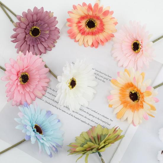 6 шт. искусственных гербер, искусственные цветы с гибким стеблем, искусственные цветы герберы для цветочной композиции, украшение свадебного стола