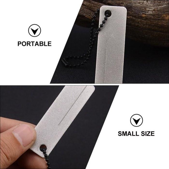 Zerodeko Diamond Sharpening Stone Portable Sharpener 2-Pack Knife Sharpener Fishing Hook Sharpener Small Tool Whetstone Camping Outdoor