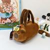 Adorable Capybara Plush Cartoon Handheld Purse Stylish Kids Crossbody Bag For 2024