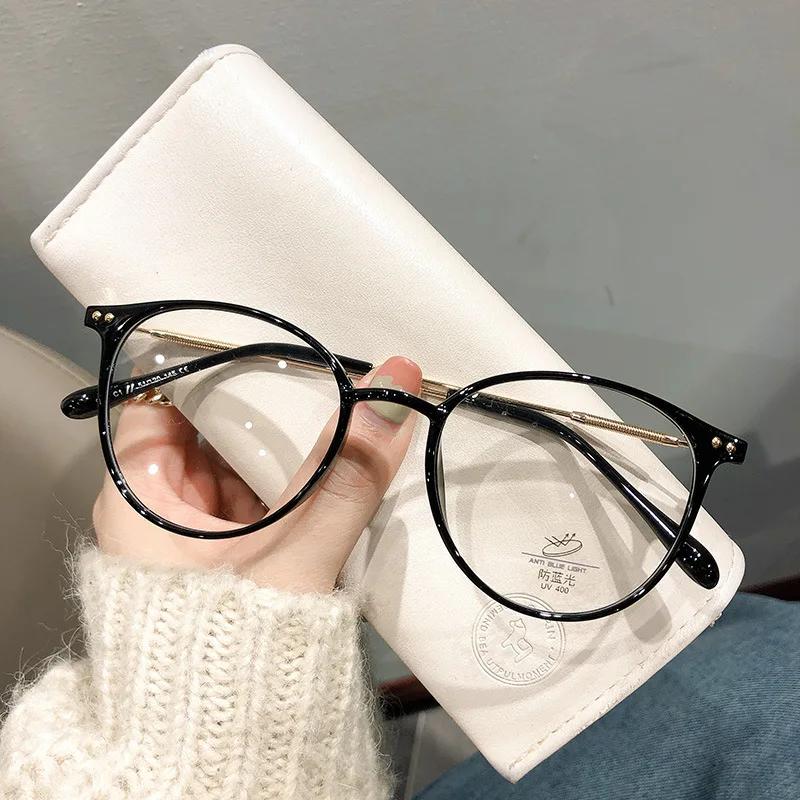Luxury Brand Myopia Glasses Anti-Blue Light Computer Eyeglasses Women Fashion Prescription Near Sight Glasses Diopter 0 To -4.0