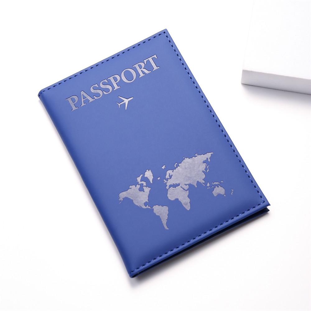 Women Men Passport Cover PU Travel ID Credit Card Holder Pouch Travel Accessory
