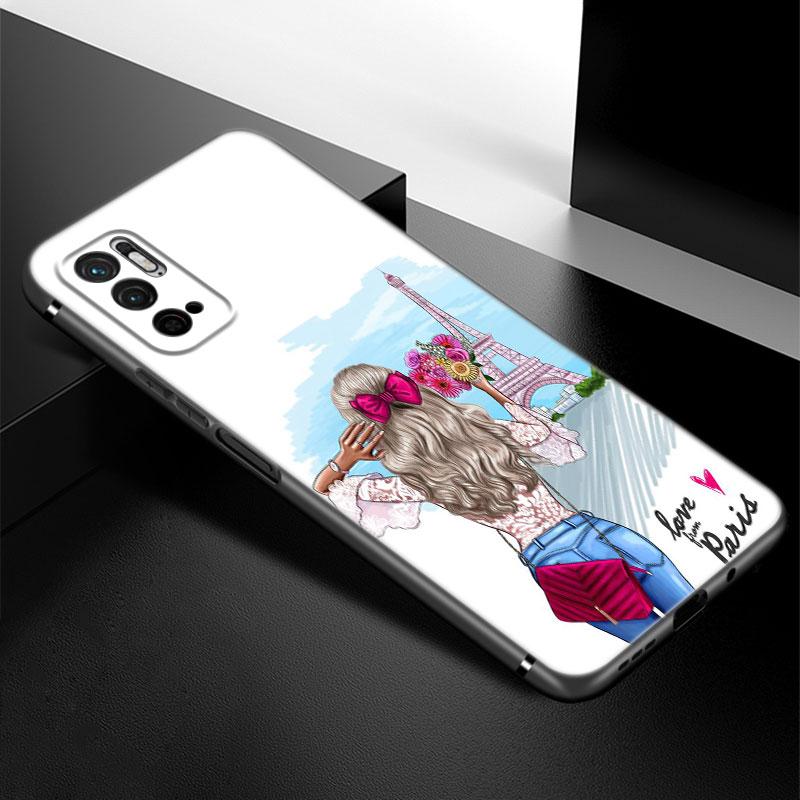 Чехол для телефона Girl Princess Love для Xiaomi Redmi Note 7 8 9 10 Lite 11 11E 11T 12 Pro 11S 4G 10T 5G 8T 9S 10S, мягкий черный чехол из ТПУ