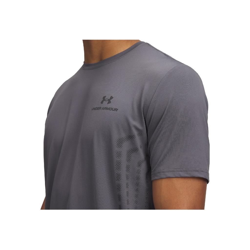 Under Armour Vanish Energy Дышащая Спортивная Удобная Модная Футболка с Коротким Рукавом Мужская Майка Носорог-Серый 1389136-025