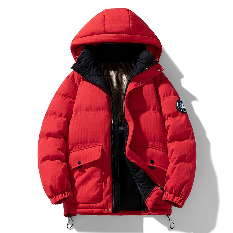 Couple Style Winter Cotton Coat, Thickened and Warm, Teenagers' Casual Outdoor Men's Wear, Loose and Versatile Cotton Coat, Trendy Jacket