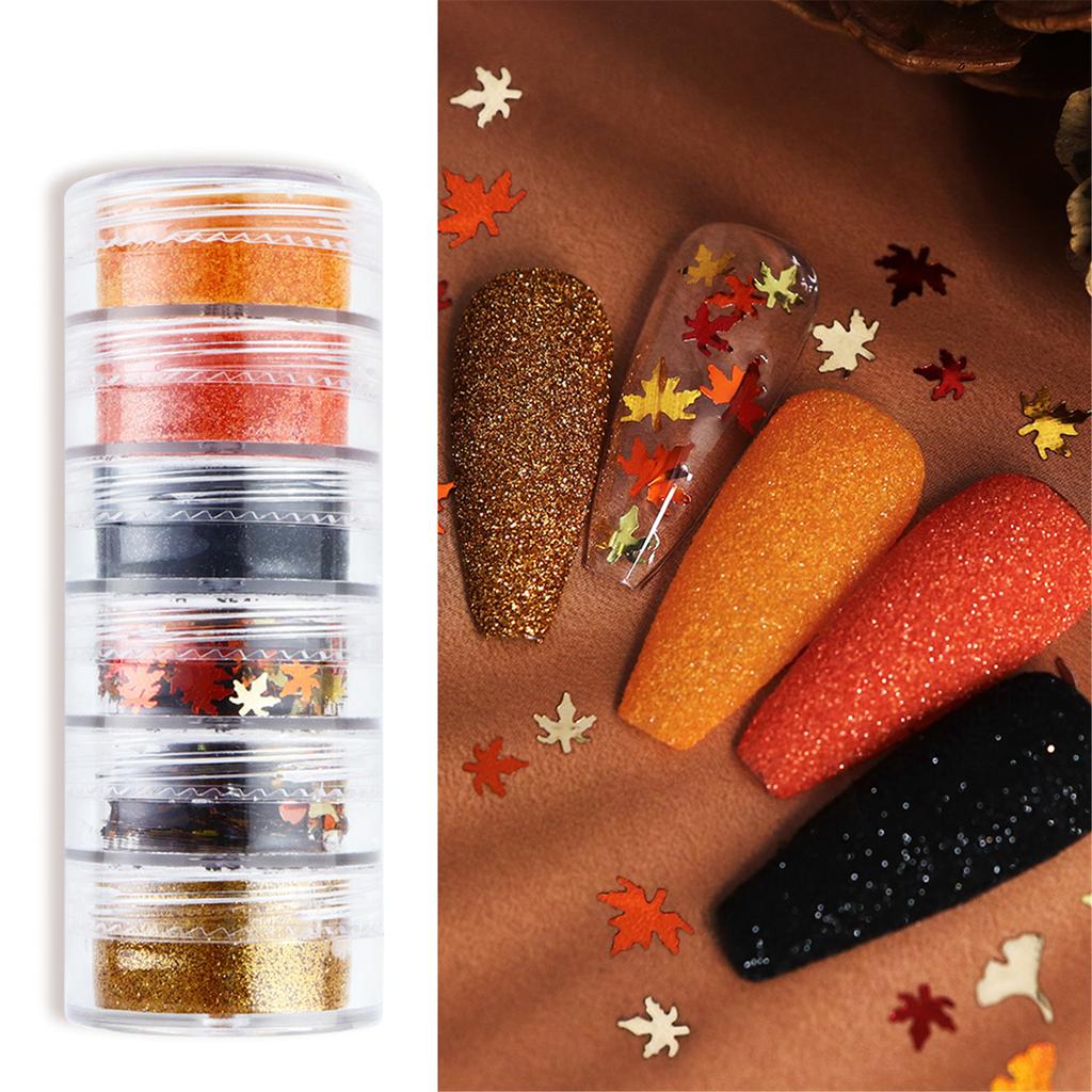 6 коробок снежинок пайеток для ногтей Рождественские снежинки для ногтей Блестящие пайетки 3D нейл-арт снежинки конфетти для вечеринки