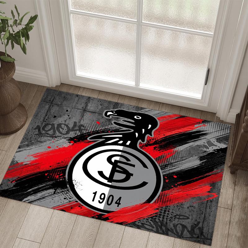 SC Freiburg FC Design Crystal Velvet Carpet Cozy Non?Slip Printed Rug For Bedroom Living Room Entrance