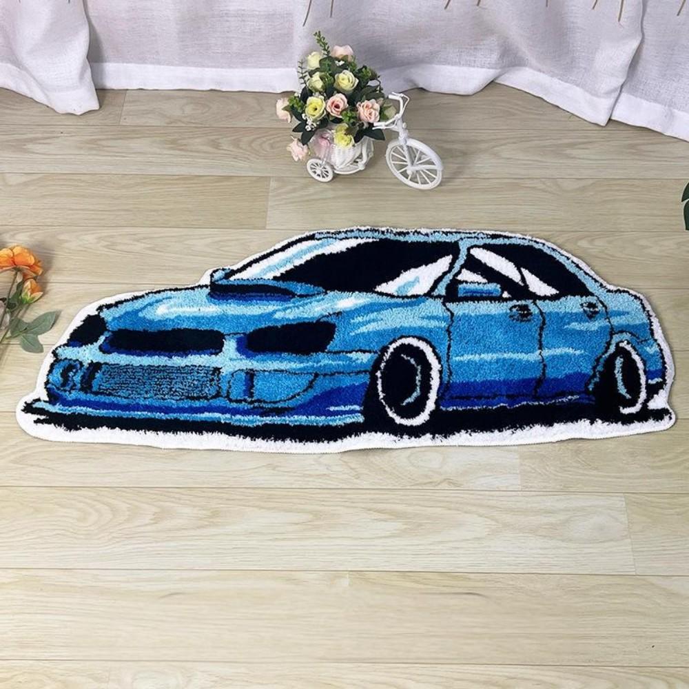 Cartoon Car Shaped Plush Carpet Living Room Bedroom Hallway Non Slip Wear Resistant Easy To Clean Home Decor Rug