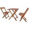 VidaXL 3-piece Folding Bistro Set Solid Acacia Wood