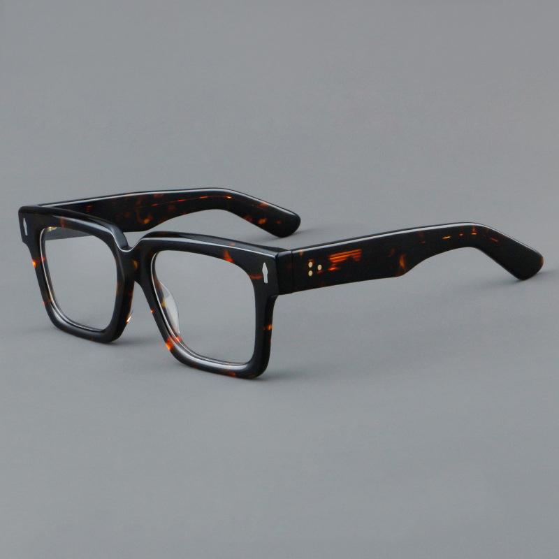 Top Quality Men Retro Square Glasses Frame Designer Acetate Optical Eyewear Reading Presbyopia Eyeglasses