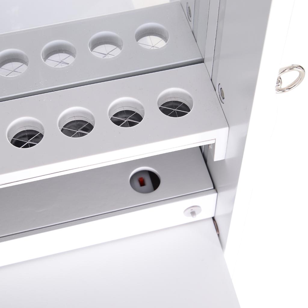 Jewelry Mirror Cabinet, Standing, LED Lights, Lock, Drawers, Foldable Table, 45 x 36 x 150 cm