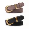 New Retro Versatile Women's Belt, Fashionable Simple Reverse Velvet Imitation Leather Belt for Women with High-end Decorative Belt