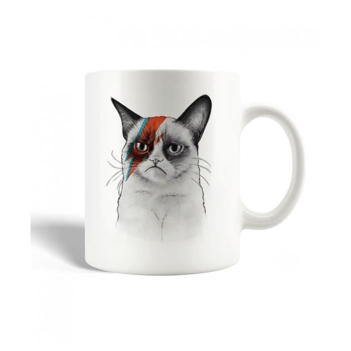 Кружка - Art de Chat Grincheux - Дэвид Боуи - Керамика - 300 мл - Можно мыть в посудомоечной машине