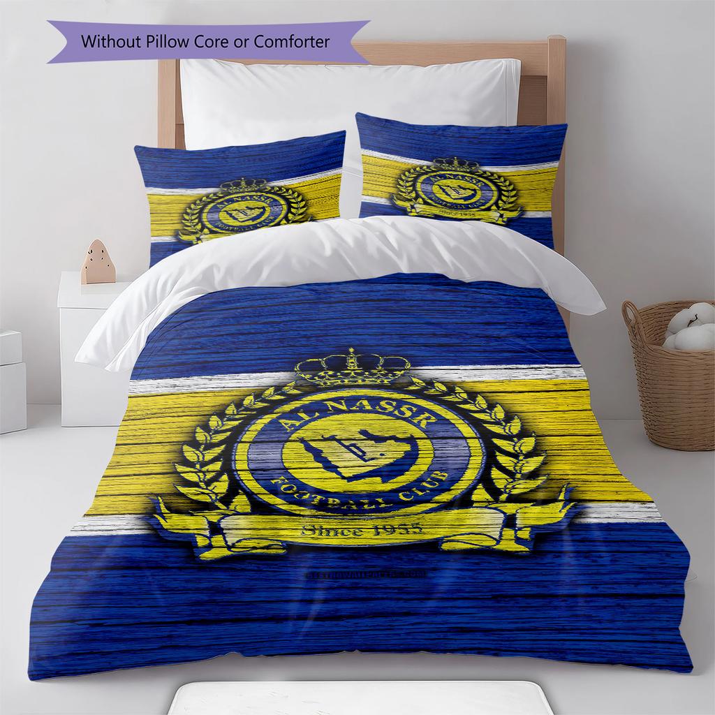 Al-Nassr Pattern Bedding,Quilt Set Quilt Cover Pillowcase Home Birthday Gift (1 * duvet cover + 2 * pillowcase, without core)