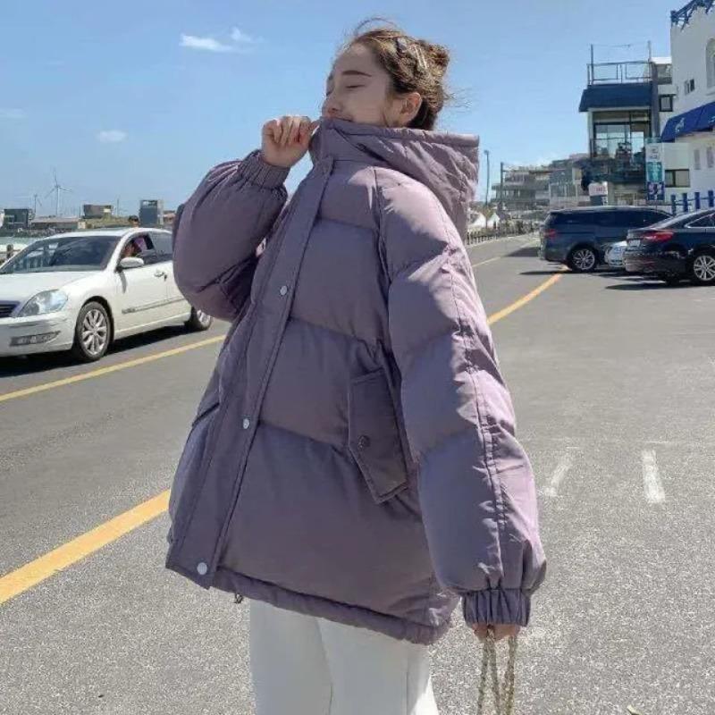 Winter Down Padded Jacket Women's Short Bread Coat Loose Thicker Student Padded Coat Women