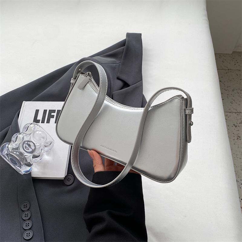 Французская красная сумка подмышкой для женщин, новые популярные универсальные сумки на одно плечо, роскошные дизайнерские простые сумки, тренд