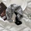 Flower Pearl Magnetic Buckle Scarf Print Scarves Printed Silk Scarf Retro Polka Dot Scarf  Vacation