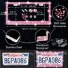 NBTEPEM 27-Piece Bling Car Accessories Set - Universal Fit Steering Wheel Covers, License Plate Frames, Phone Holder, Car Fast Charger, Coasters
