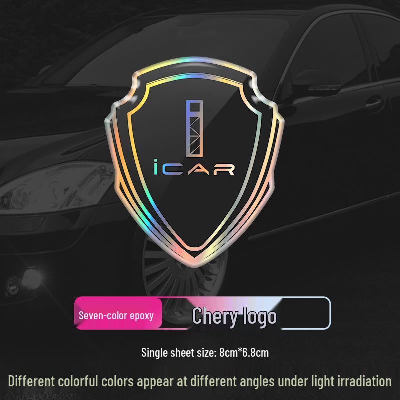 Наклейка на треугольное окно и логотип багажника Chery iCAR 03 V23 V27