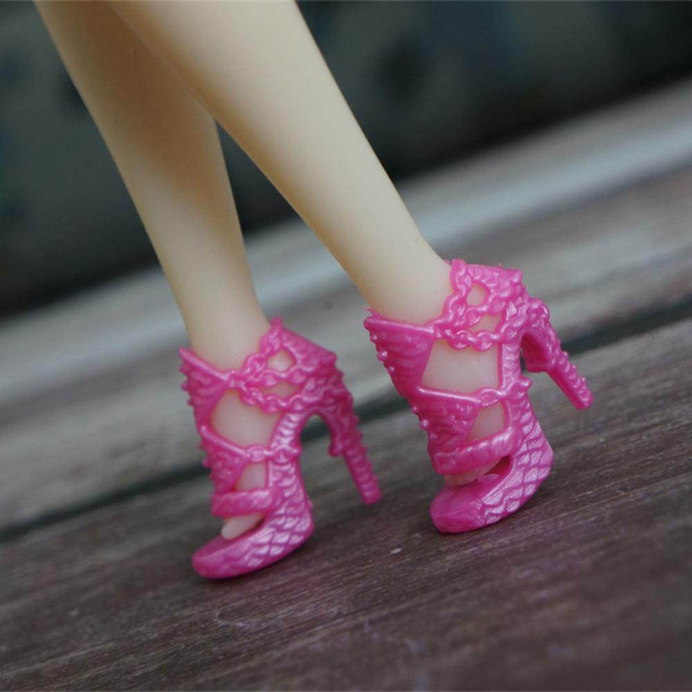 Fashion 1/6 Doll Sippers Shoes Plastic Shoes Clothes Accessories Fit Foot Length 2cm Dolls