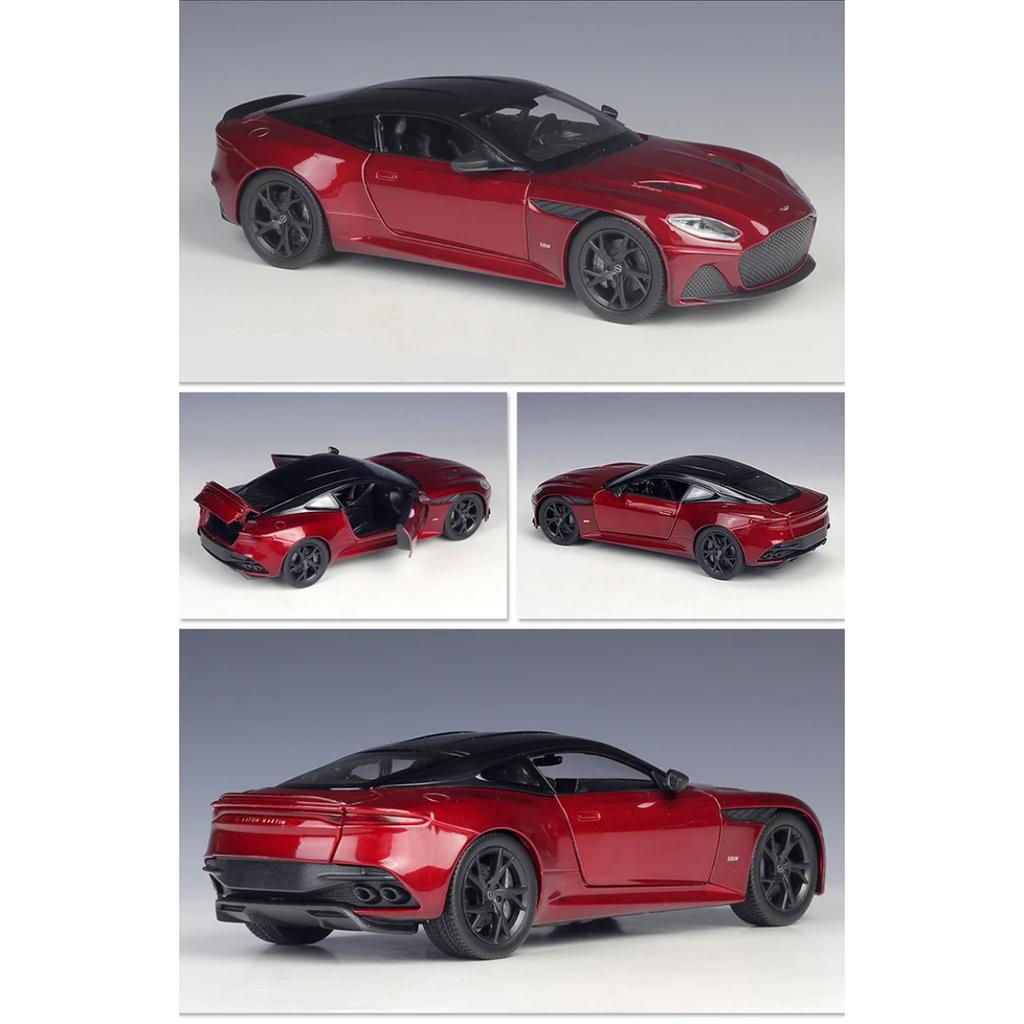 WELLY 1/24 Aston Martin DBS Superlaggera High Quality Alloy Sport Car Model Diecast Metal Track Racing Vehicle Children Toy Gift