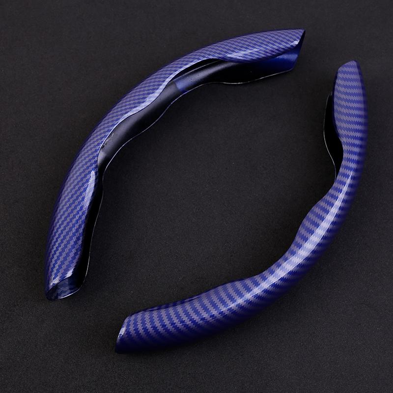 Чехол на руль автомобиля под карбон, подходит для 38 см / 15 дюймов, нескользящий чехол на руль, 1 пара для автомобиля, противоскользящий