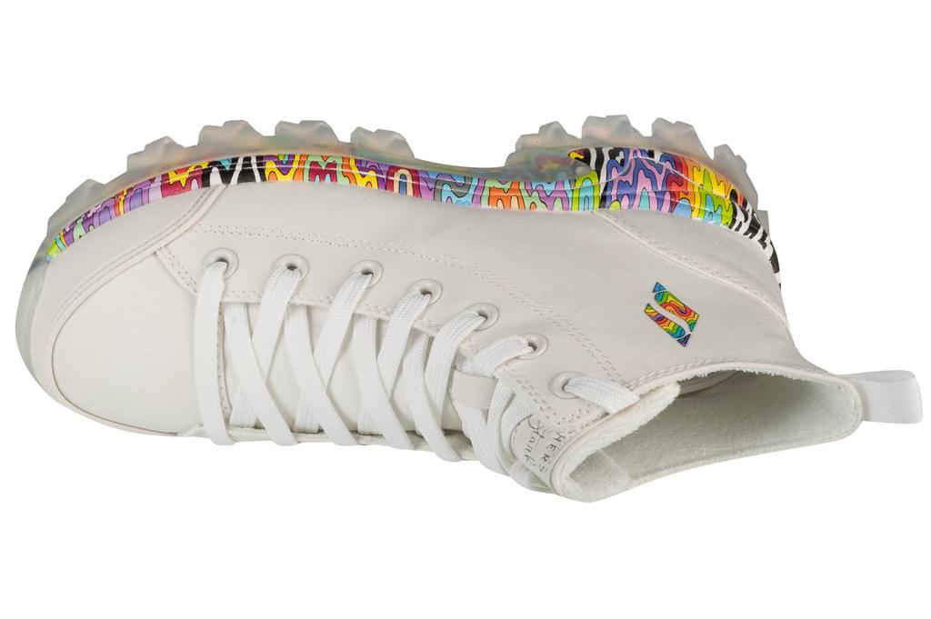 Skechers Jen Stark: Hi-Ryze - See-Thru Drip, Womens White Sneakers