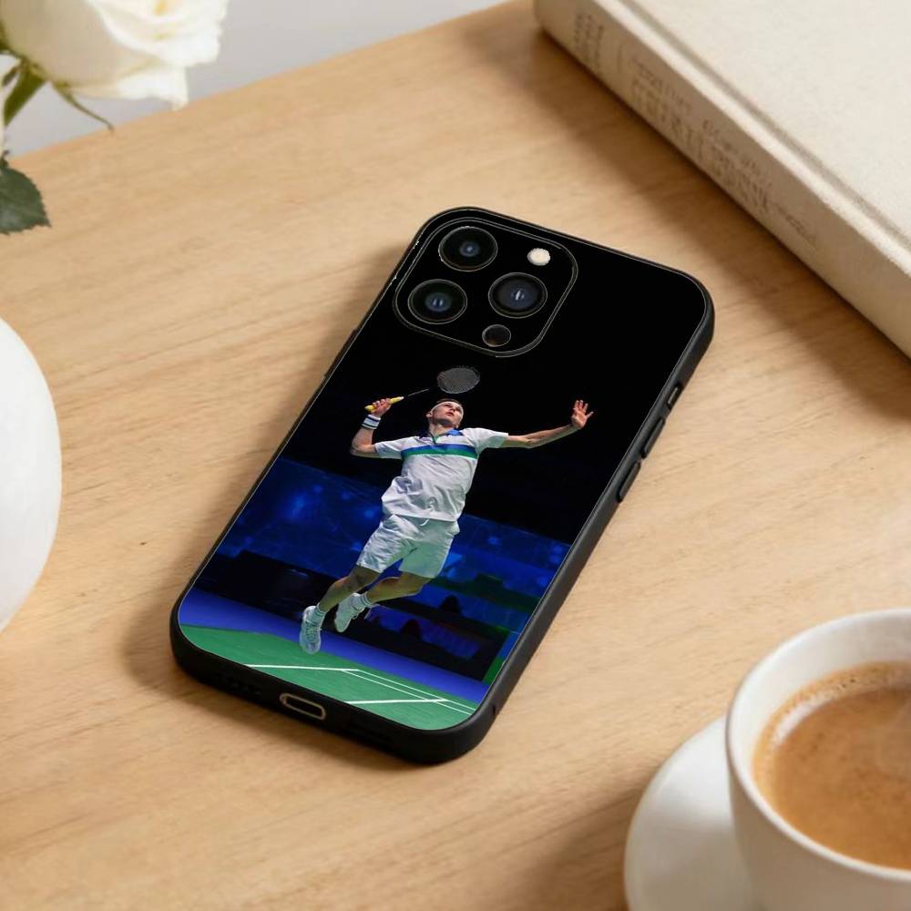 Badmintonstar Phone Case For iPhone17,16,15,14,13,12 Plus,Max Soft Silicone Black Cover