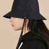 Waterproof String Bucket Hat Black