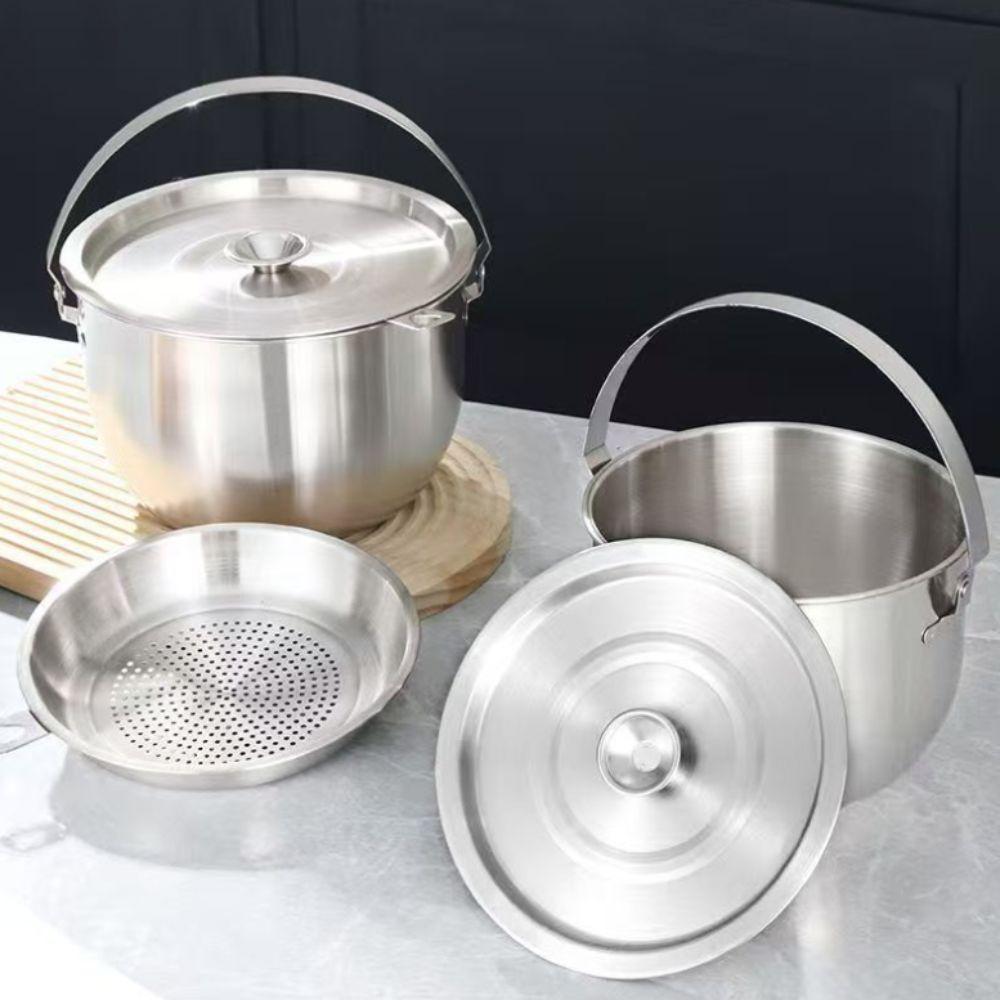 with Filter Mesh Lard Filter Pot 316 Stainless Steel Grease Container Soup Pot  Kitchen Gadgets