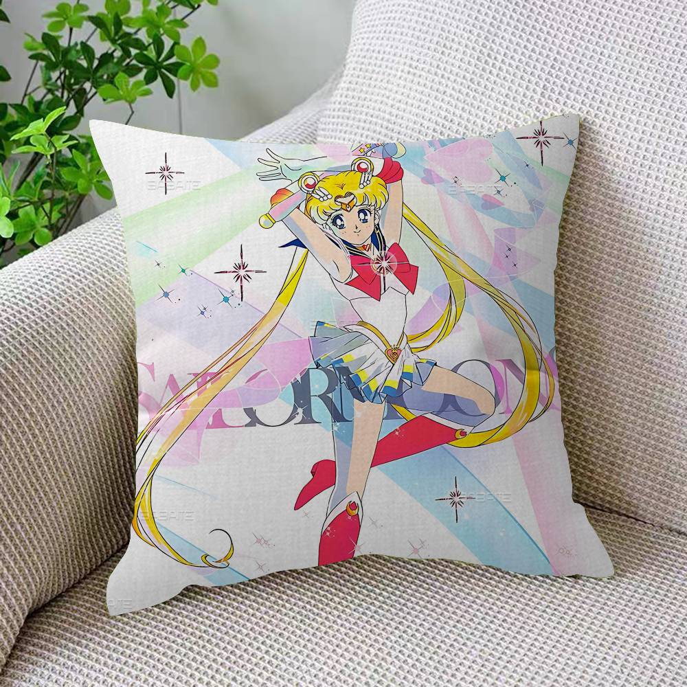 Милая подушка S-Sailor M-Moon Подарок Декор для домашнего офиса Спальня Диван Автомобильная подушка Чехол 45X45
