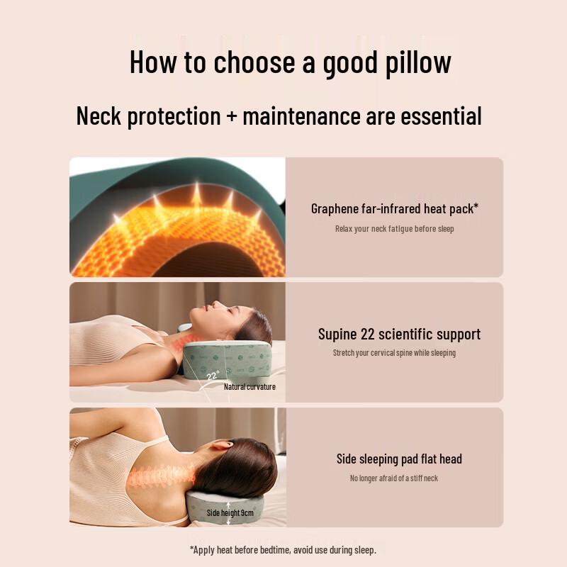 SKG Graphene Far-Infrared Heating Cervical Pillow CN plug (adapter included)
