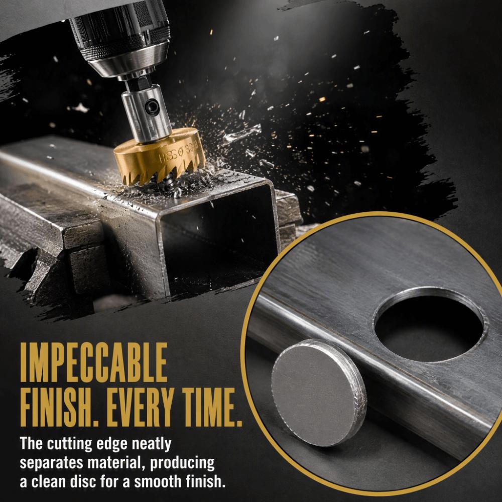 5PCS 16-30mm Diameter Hole Saw Kit Titanium Coated Metal Hole Cutter HSS Hole Saw For Aluminum