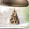 Christmas Tree Hanging Decoration Acrylic Tree Shape Bookshelf Pendant Book Stacked Car Rearview Mirror Ornament for Tree Decor