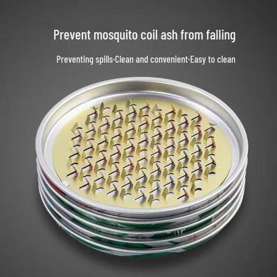 Портативная подставка для ароматических спиралей с зубцами, пепельницей и крышкой