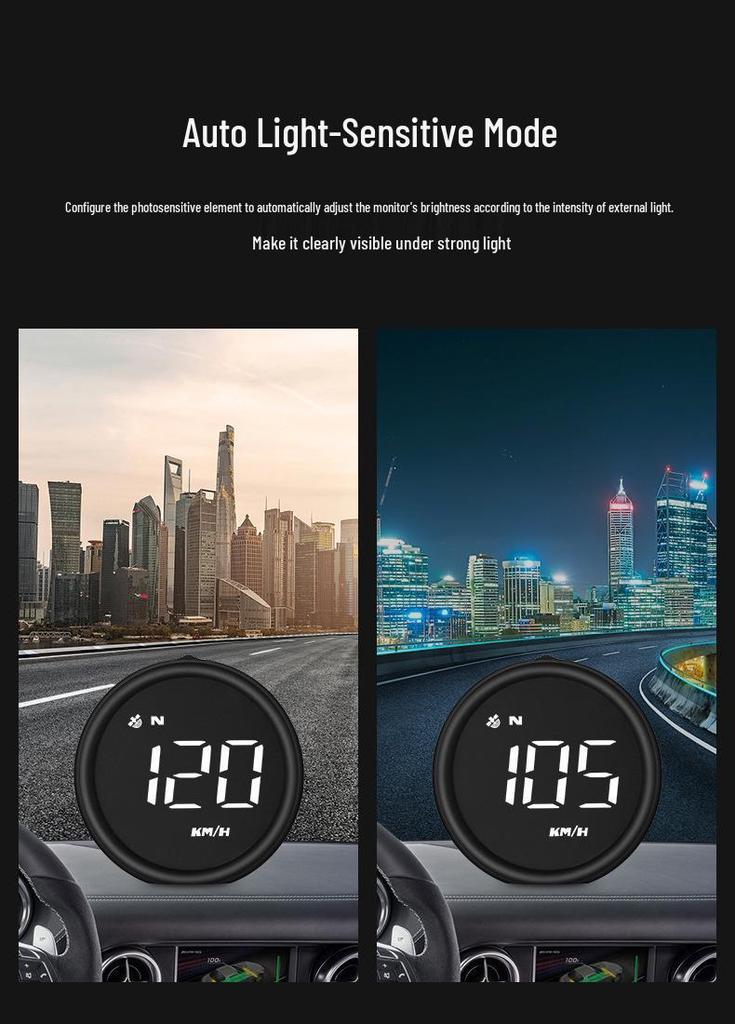 Универсальный проекционный дисплей для автомобиля с OBD и GPS: G1 с сигнализацией превышения скорости