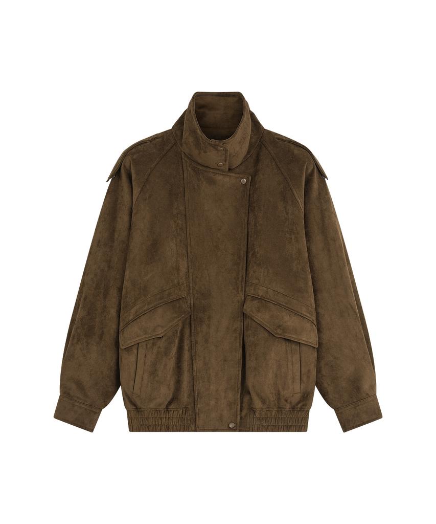 SIYAZU Siot4209 Edit Suede Jacket_Khaki Brown