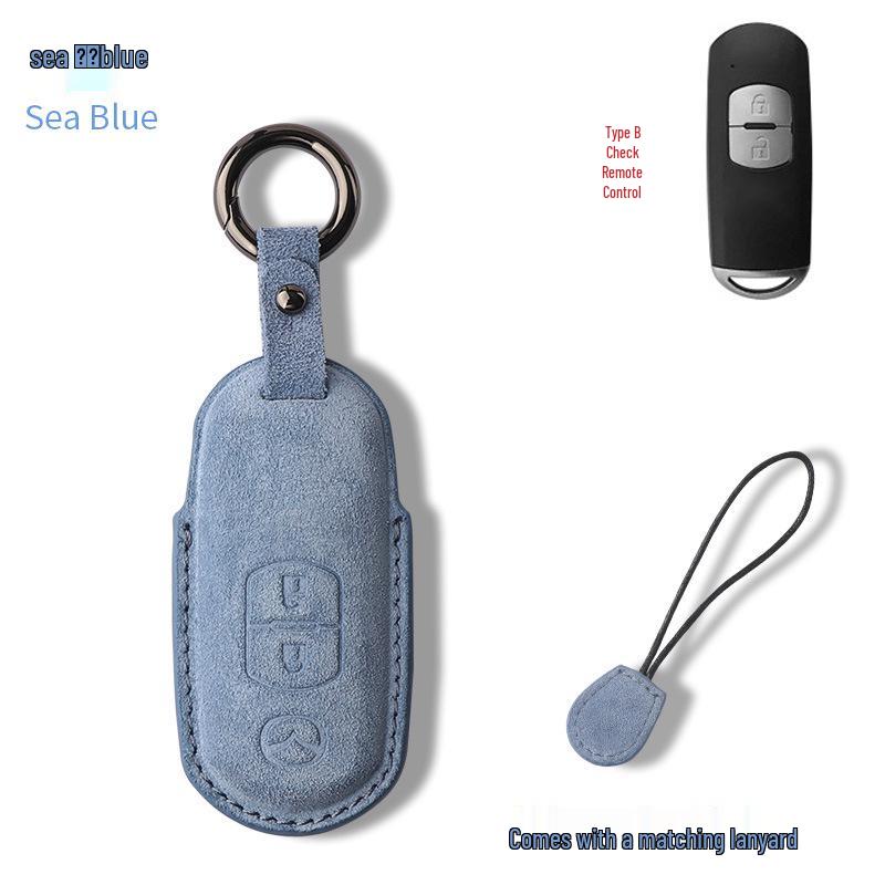 Премиальный замшевый чехол для ключей с пряжкой для Mazda CX-4, CX-5, Axela, Atenza и старой Mazda 6