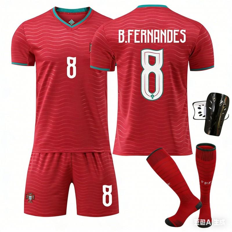 2026 Portugal Home Soccer Jersey CR7 7 Short Sleeve National Team Football Shirt Sports Training Top